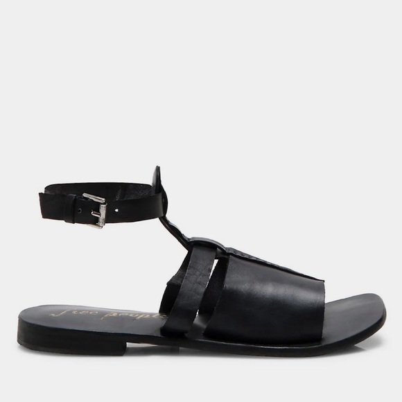 Free People Long Weekend Leather Gladiator Sandals - Picture 1 of 6